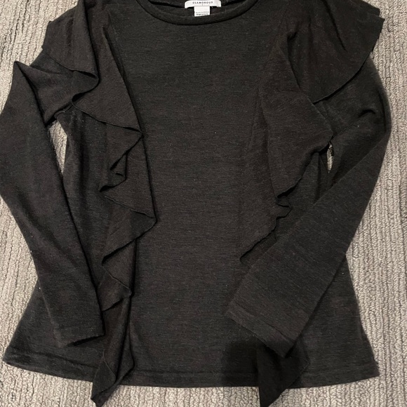 Elevate the every day with this black lightweight, ruffle sweater. - Picture 9 of 11